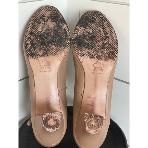 Capezio T-Strap Character Shoe Tan leather 11.5 Dance ballet - Picture 4 of 12